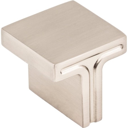 Jeffrey Alexander 1-1/8" Overall Length Satin Nickel Square Anwick Cabinet Knob 867L-SN
